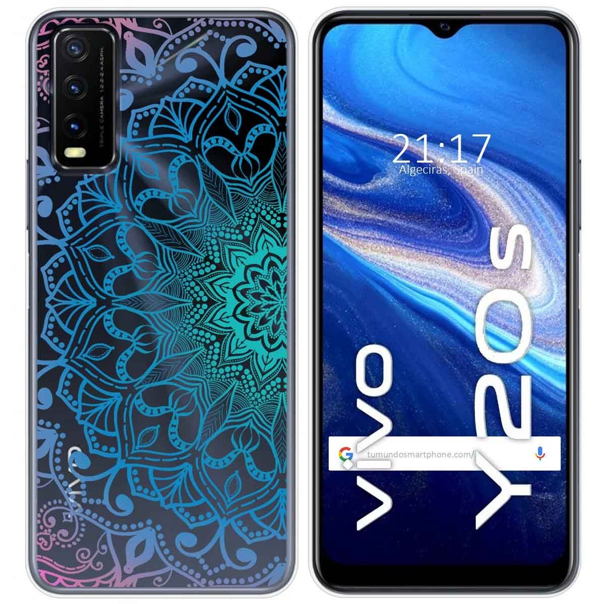 Funda Gel Transparente para Vivo Y20s / Y11s diseño Mandala Dibujos