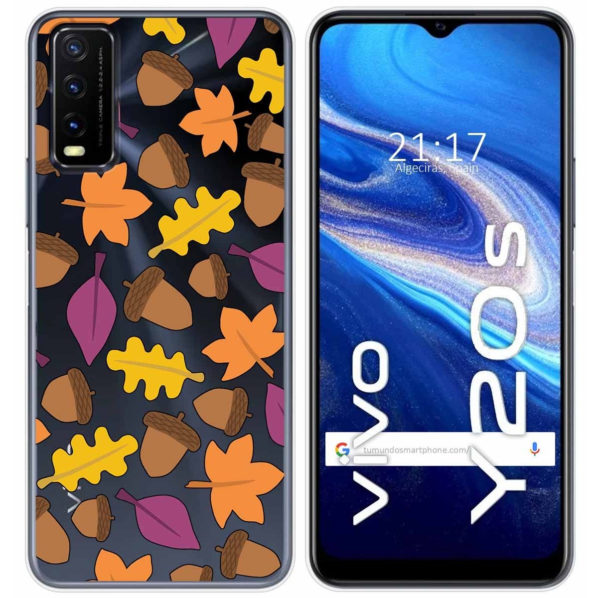 Funda Gel Transparente para Vivo Y20s / Y11s diseño Otoño Dibujos