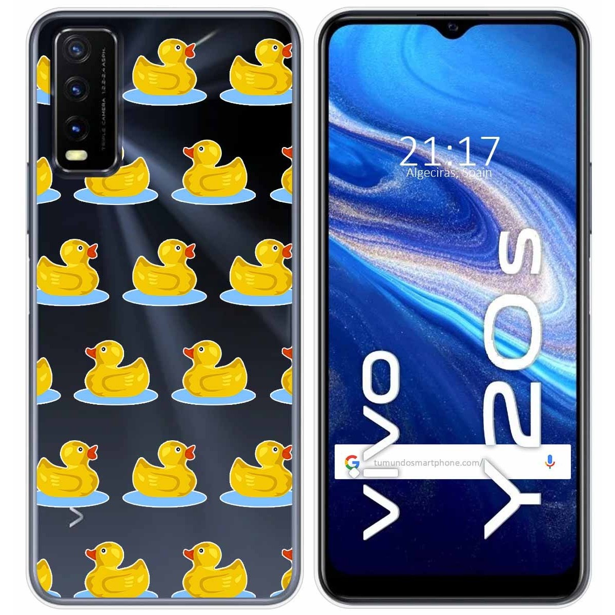Funda Gel Transparente para Vivo Y20s / Y11s diseño Pato Dibujos