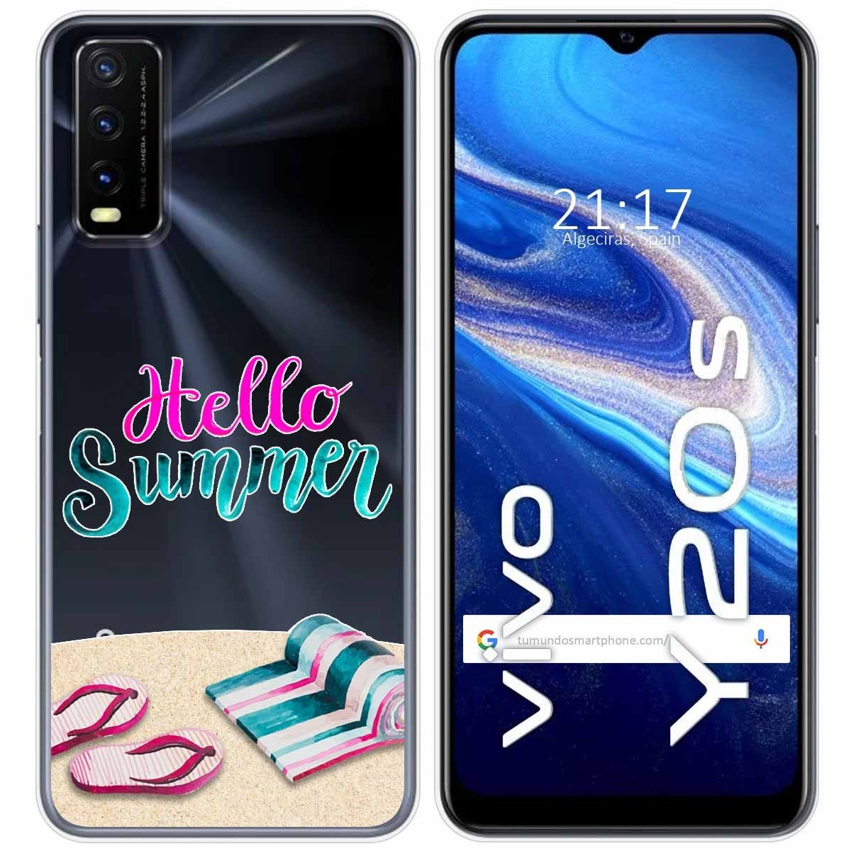 Funda Gel Transparente para Vivo Y20s / Y11s diseño Summer Dibujos