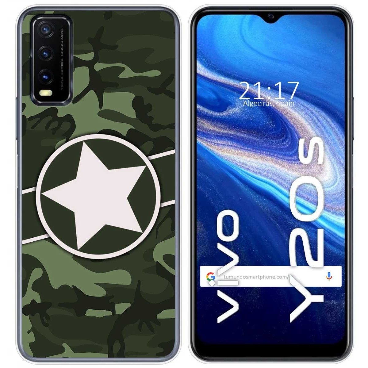 Funda Gel Tpu para Vivo Y20s / Y11s diseño Camuflaje 01 Dibujos