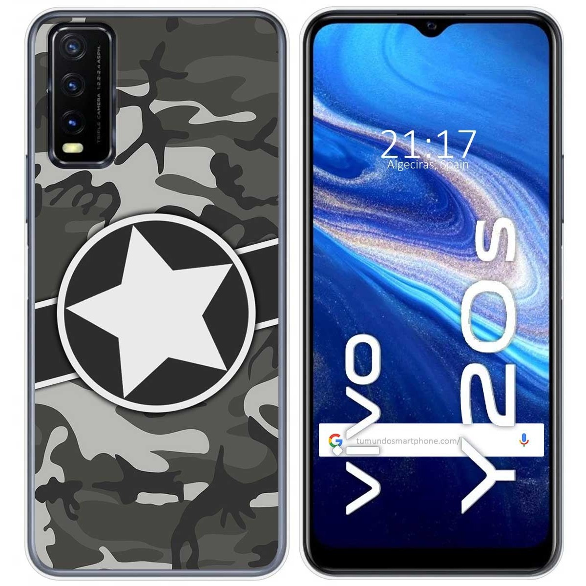 Funda Gel Tpu para Vivo Y20s / Y11s diseño Camuflaje 02 Dibujos