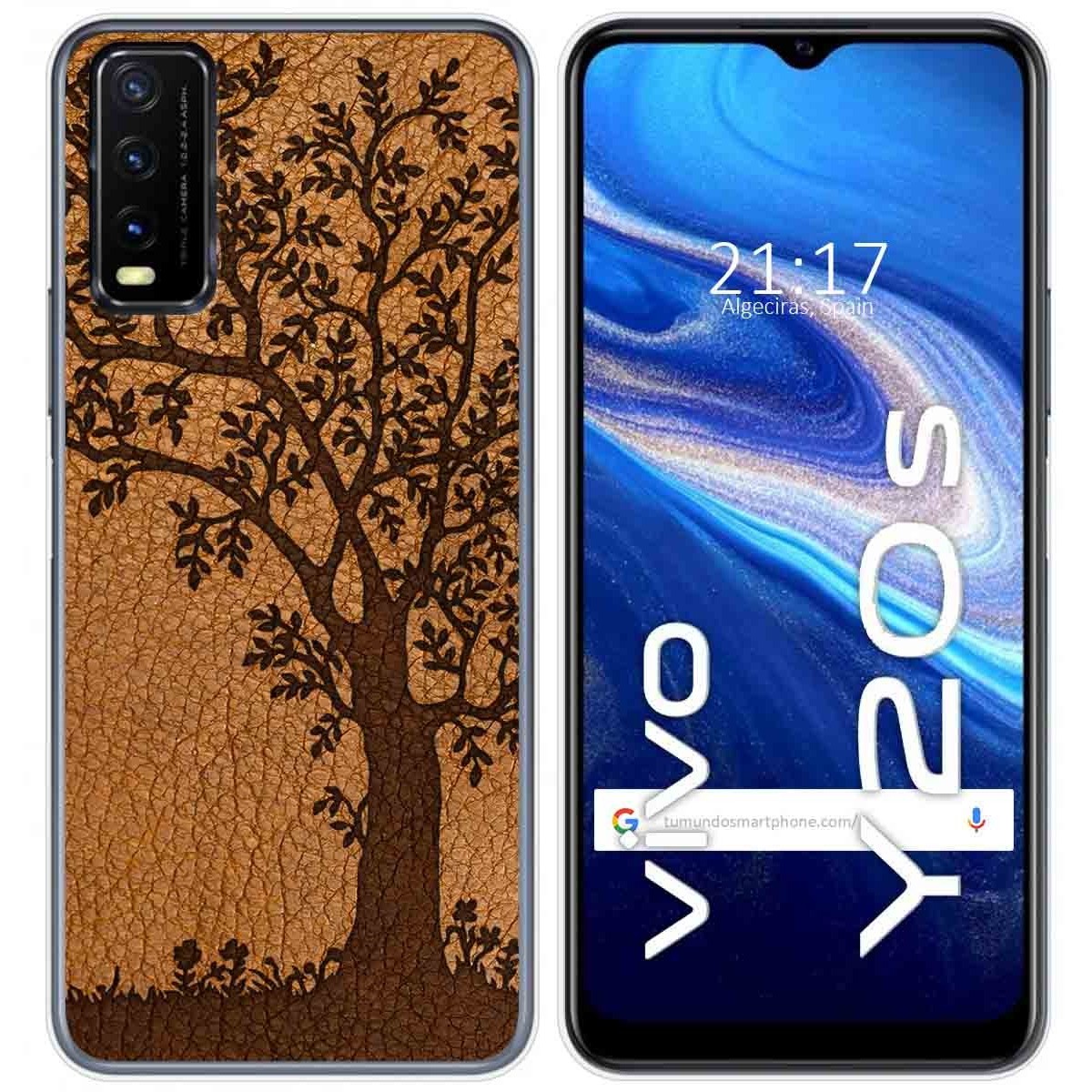 Funda Gel Tpu para Vivo Y20s / Y11s diseño Cuero 03 Dibujos