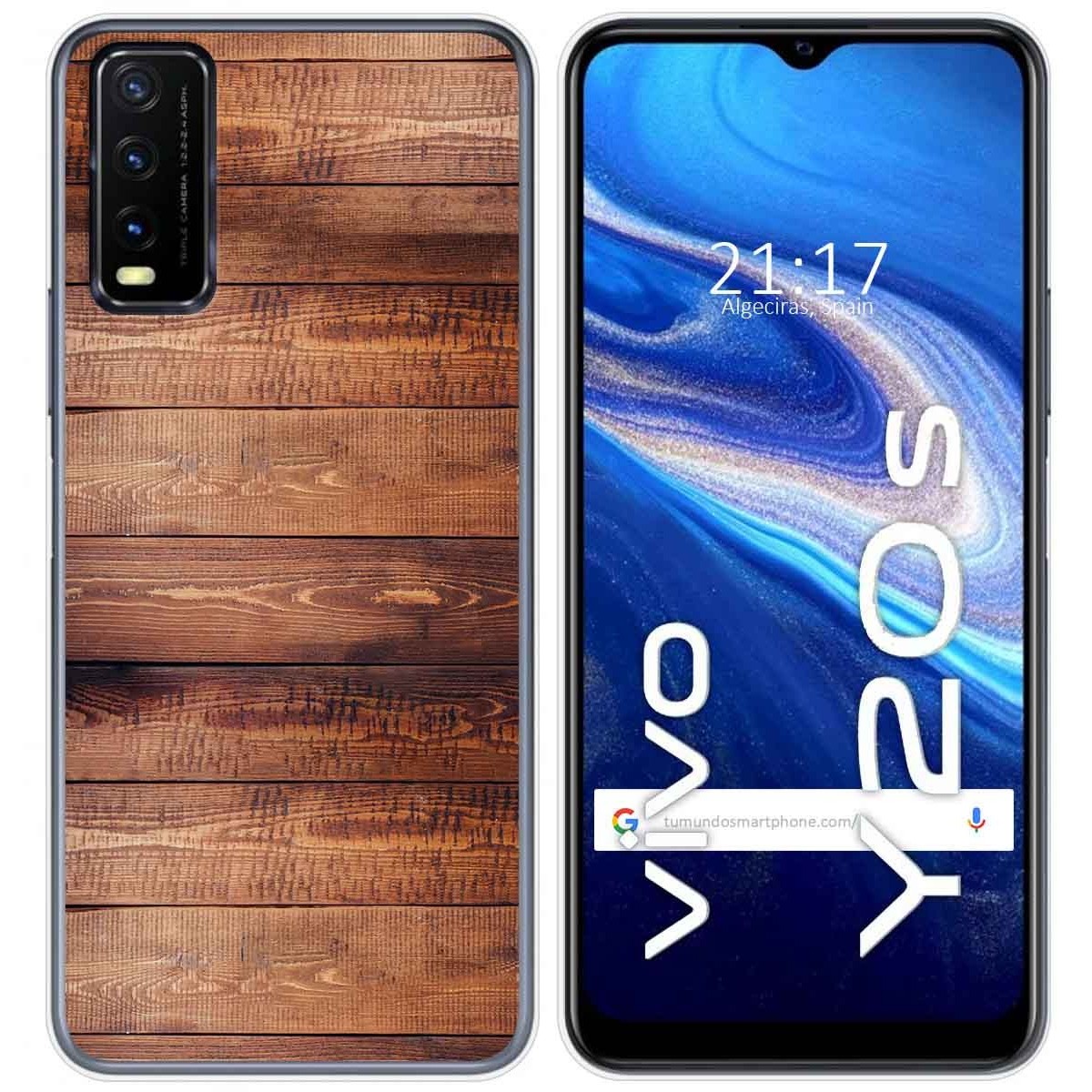 Funda Gel Tpu para Vivo Y20s / Y11s diseño Madera 02 Dibujos