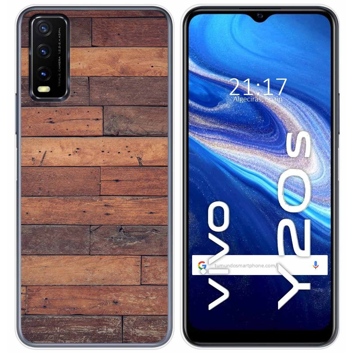 Funda Gel Tpu para Vivo Y20s / Y11s diseño Madera 03 Dibujos