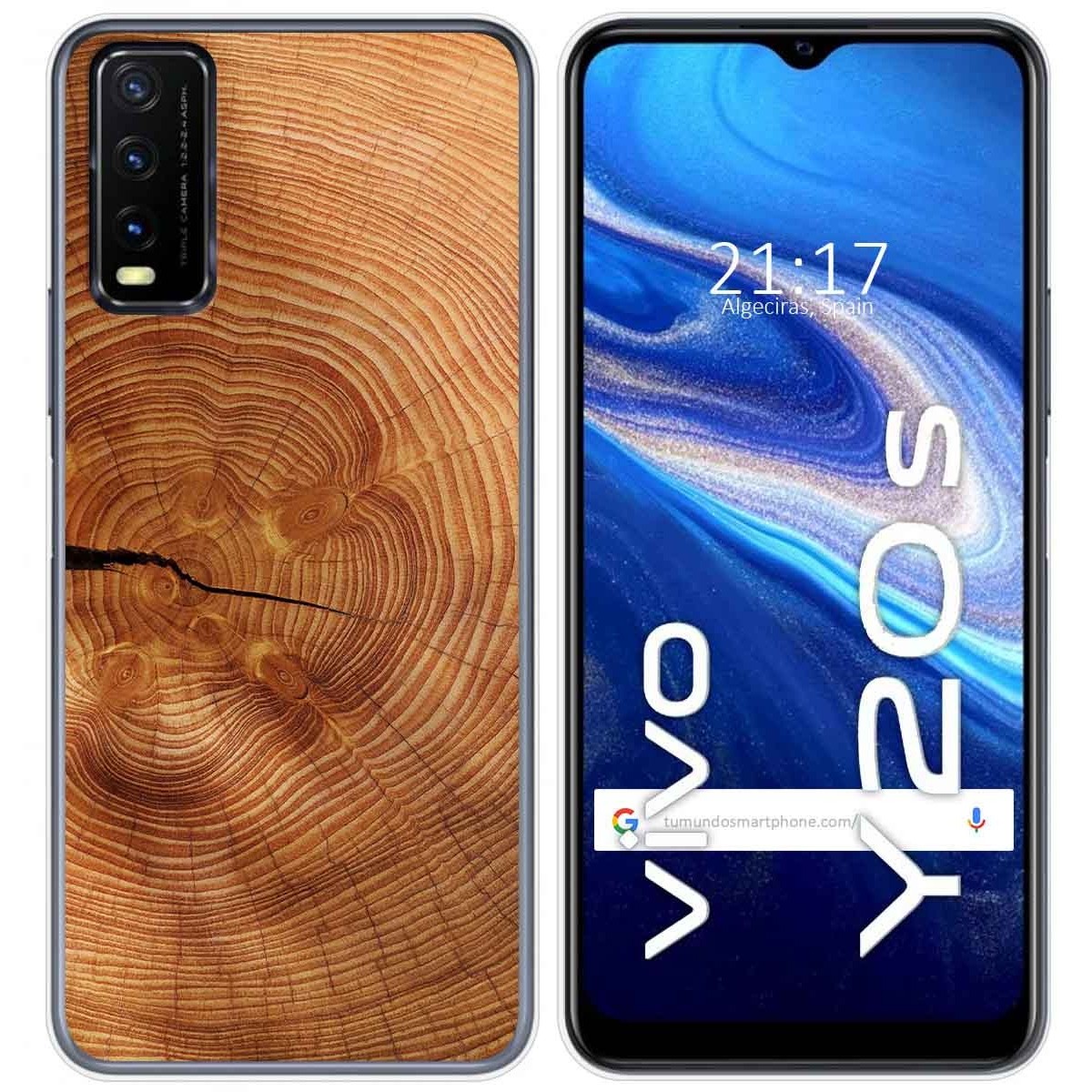 Funda Gel Tpu para Vivo Y20s / Y11s diseño Madera 04 Dibujos