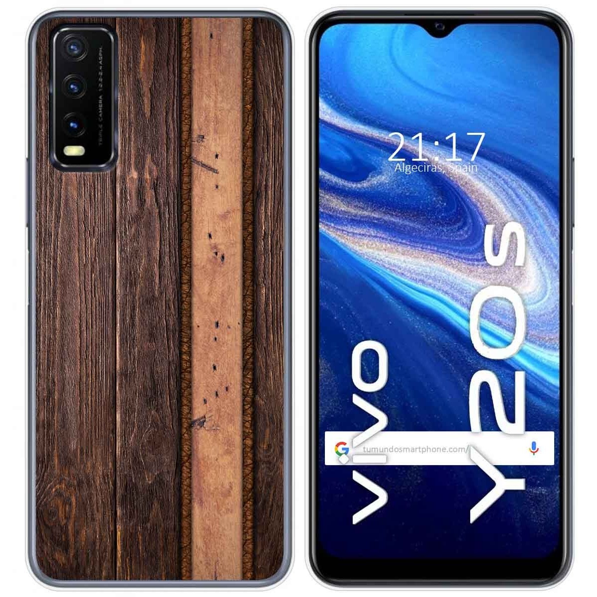 Funda Gel Tpu para Vivo Y20s / Y11s diseño Madera 05 Dibujos