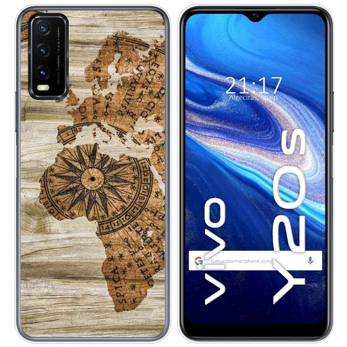 Funda Gel Tpu para Vivo Y20s / Y11s diseño Madera 07 Dibujos
