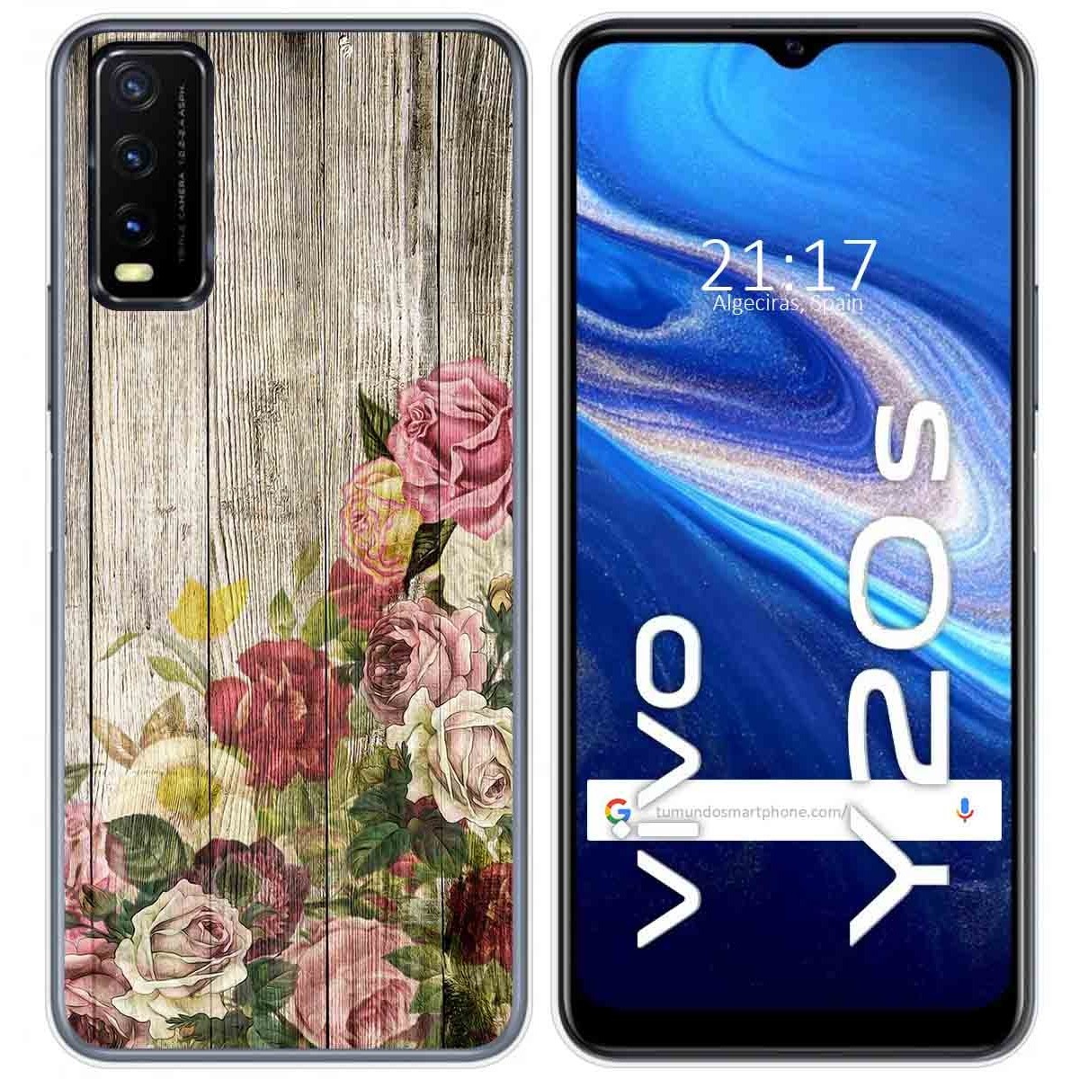 Funda Gel Tpu para Vivo Y20s / Y11s diseño Madera 08 Dibujos