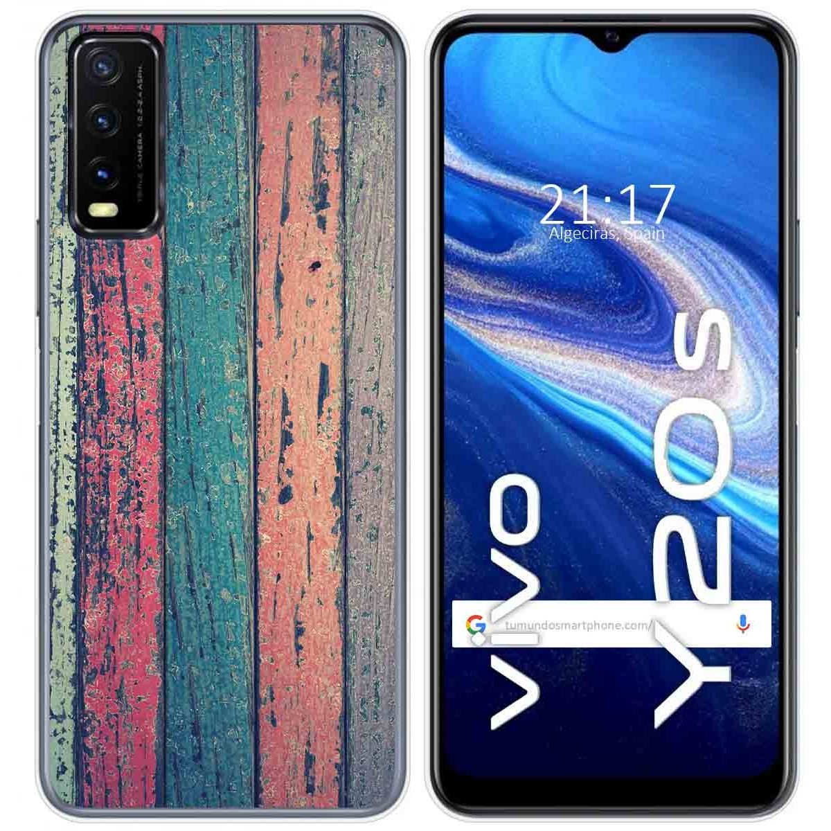 Funda Gel Tpu para Vivo Y20s / Y11s diseño Madera 10 Dibujos