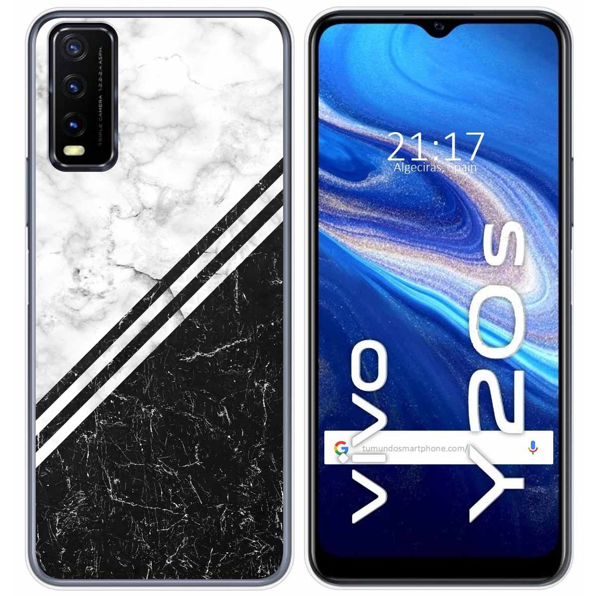 Funda Gel Tpu para Vivo Y20s / Y11s diseño Mármol 01 Dibujos