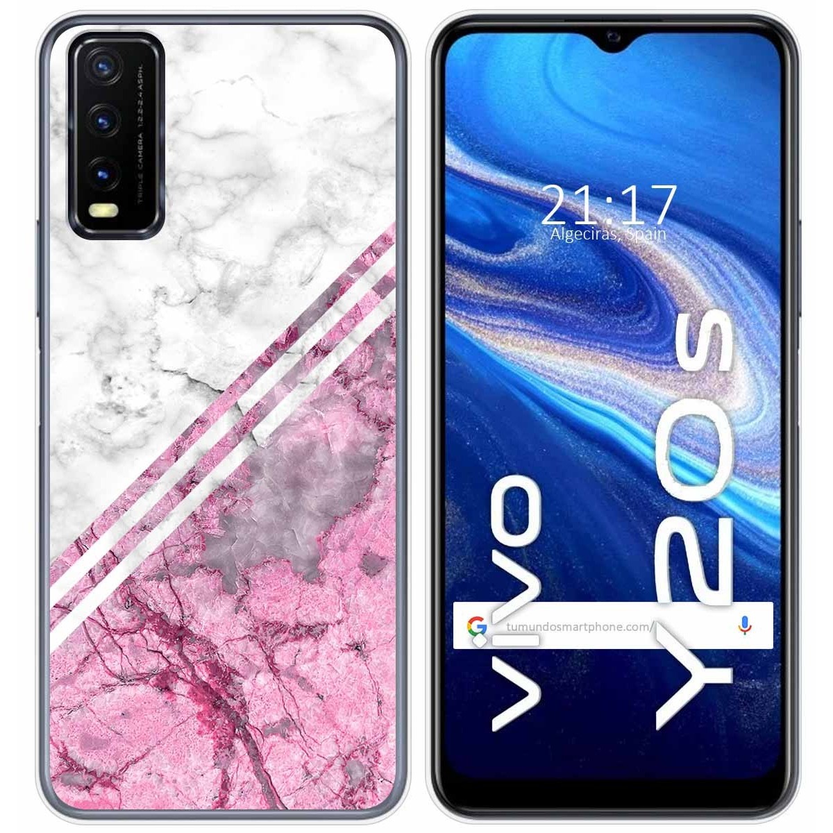 Funda Gel Tpu para Vivo Y20s / Y11s diseño Mármol 03 Dibujos
