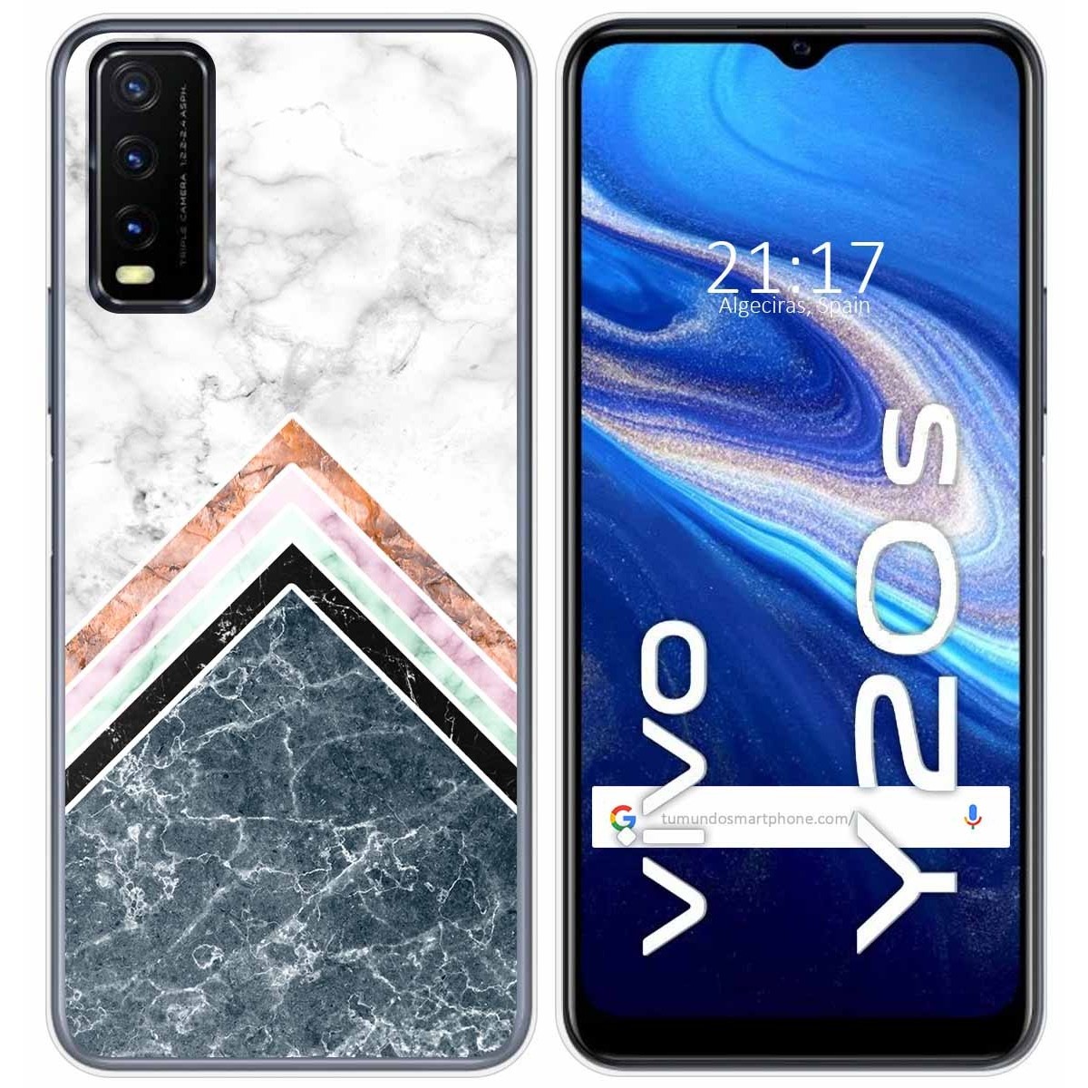 Funda Gel Tpu para Vivo Y20s / Y11s diseño Mármol 05 Dibujos