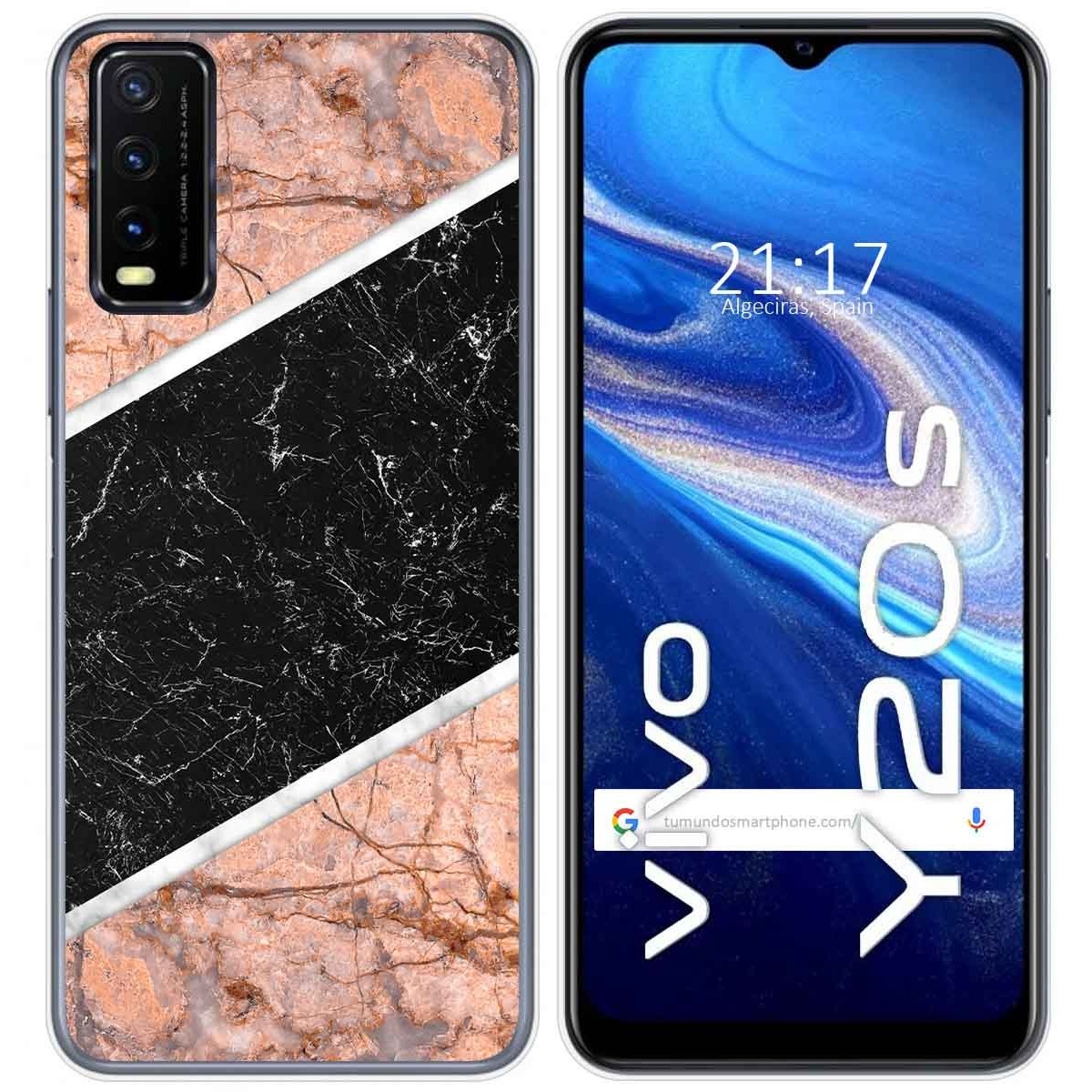 Funda Gel Tpu para Vivo Y20s / Y11s diseño Mármol 07 Dibujos
