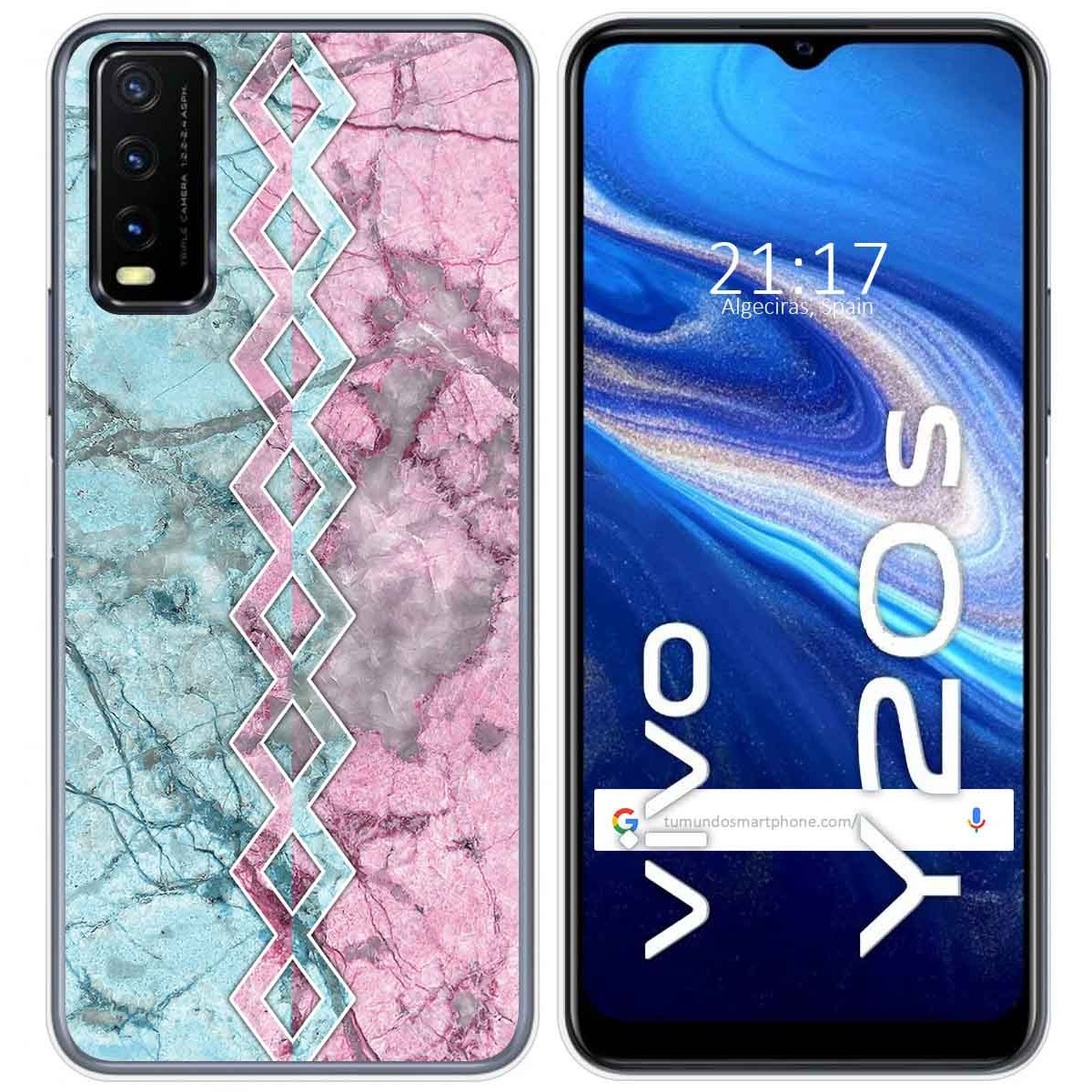 Funda Gel Tpu para Vivo Y20s / Y11s diseño Mármol 08 Dibujos
