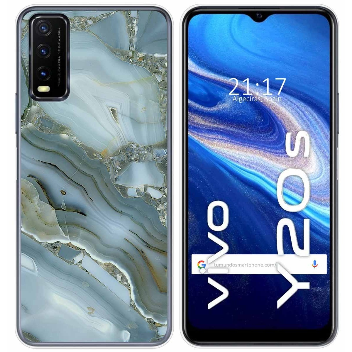 Funda Gel Tpu para Vivo Y20s / Y11s diseño Mármol 09 Dibujos