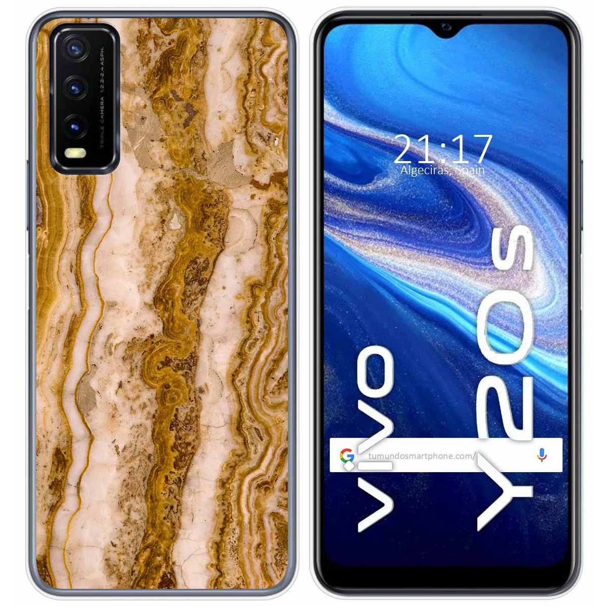 Funda Gel Tpu para Vivo Y20s / Y11s diseño Mármol 10 Dibujos