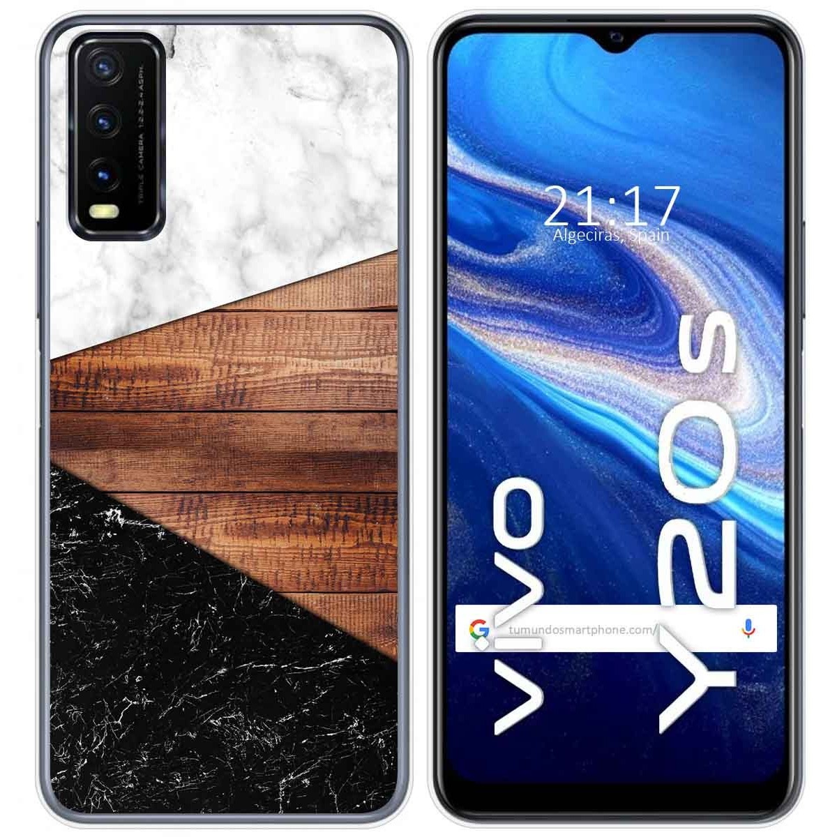 Funda Gel Tpu para Vivo Y20s / Y11s diseño Mármol 11 Dibujos