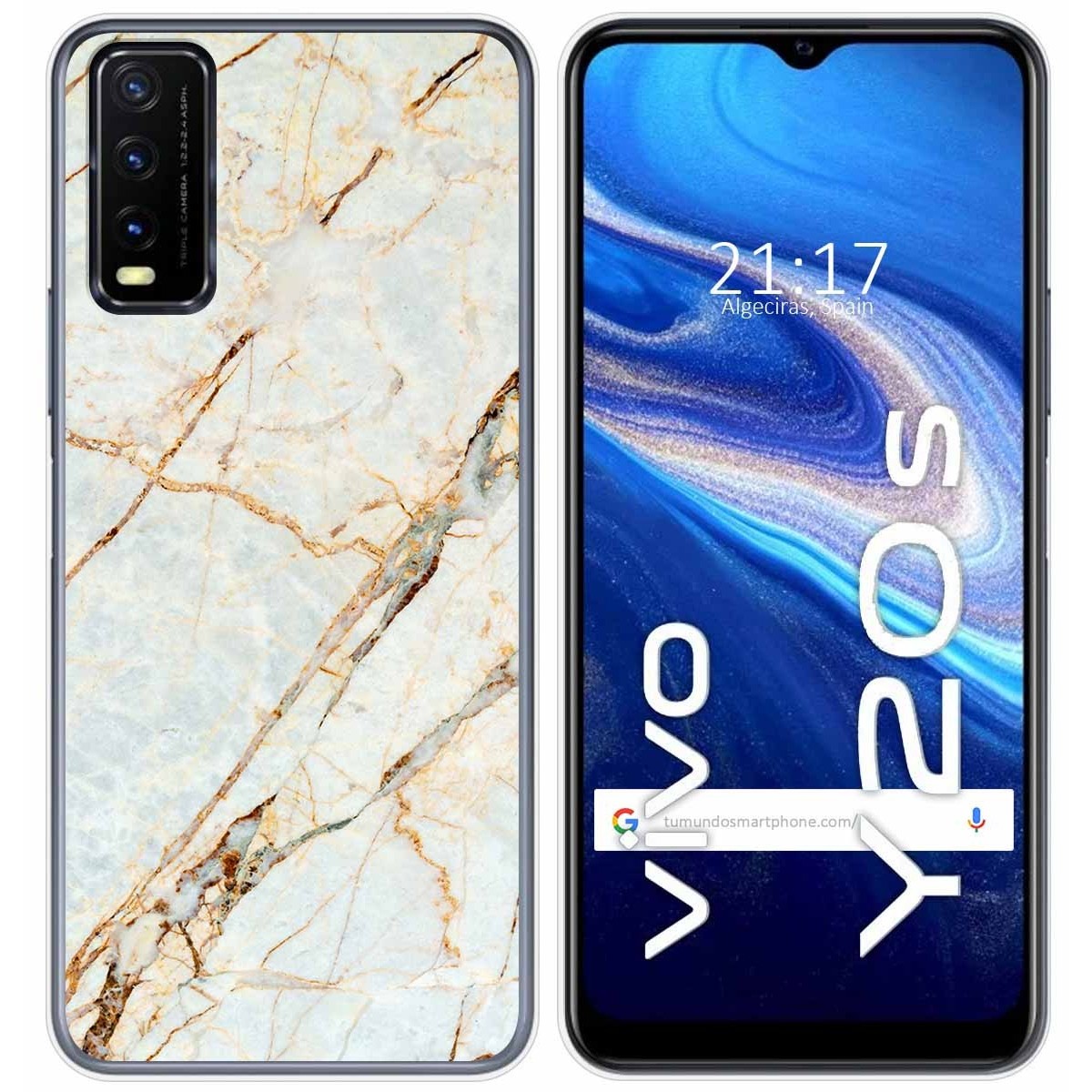 Funda Gel Tpu para Vivo Y20s / Y11s diseño Mármol 13 Dibujos