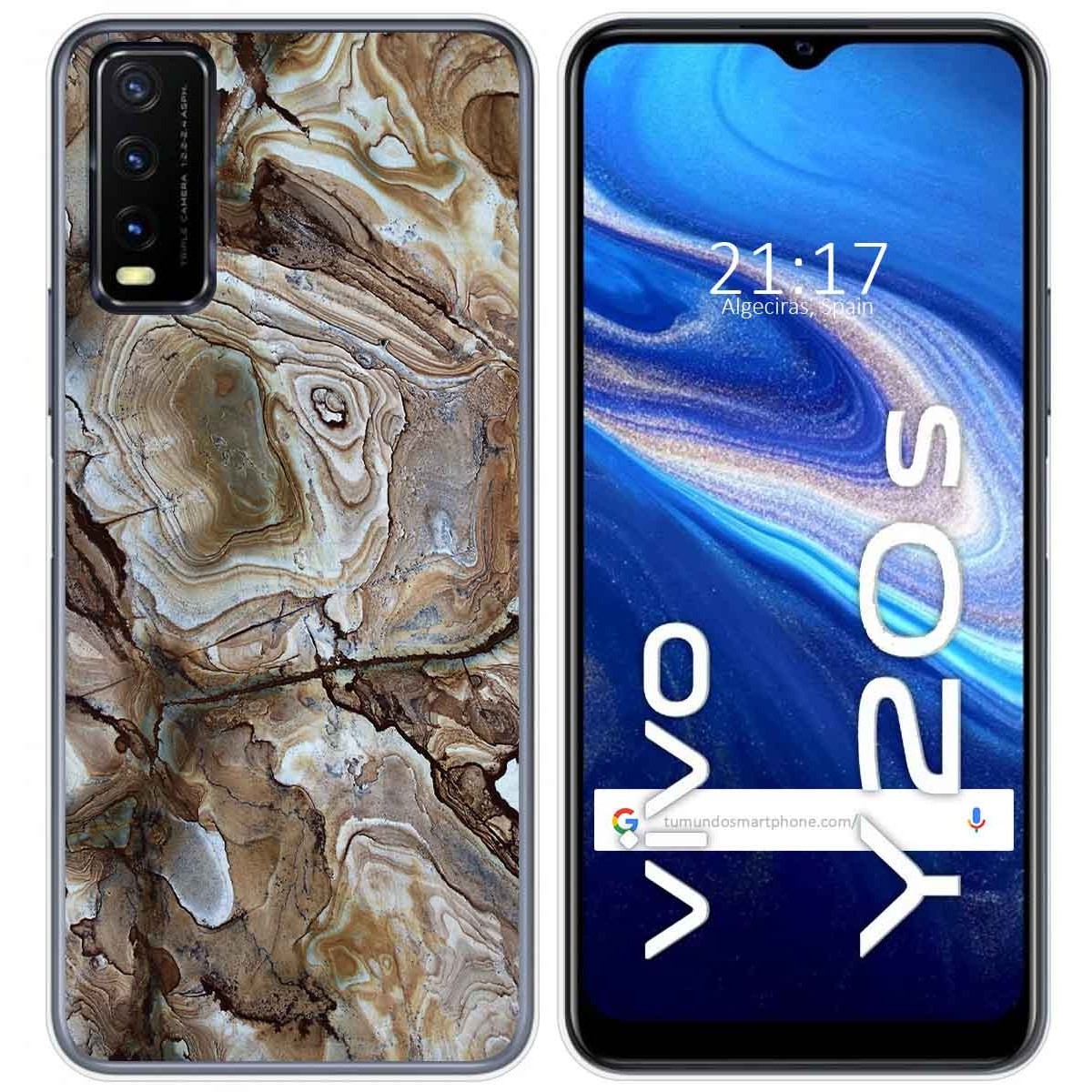 Funda Gel Tpu para Vivo Y20s / Y11s diseño Mármol 14 Dibujos