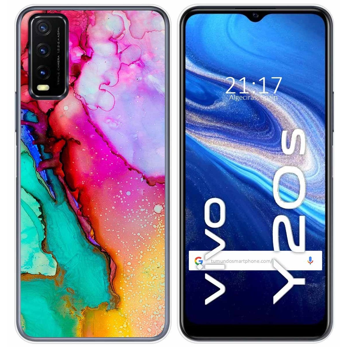 Funda Gel Tpu para Vivo Y20s / Y11s diseño Mármol 15 Dibujos