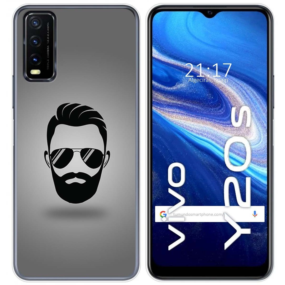 Funda Gel Tpu para Vivo Y20s / Y11s diseño Barba Dibujos