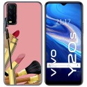 Funda Gel Tpu para Vivo Y20s / Y11s diseño Brochas Dibujos