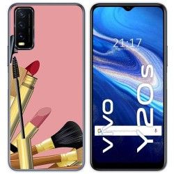 Funda Gel Tpu para Vivo Y20s / Y11s diseño Brochas Dibujos
