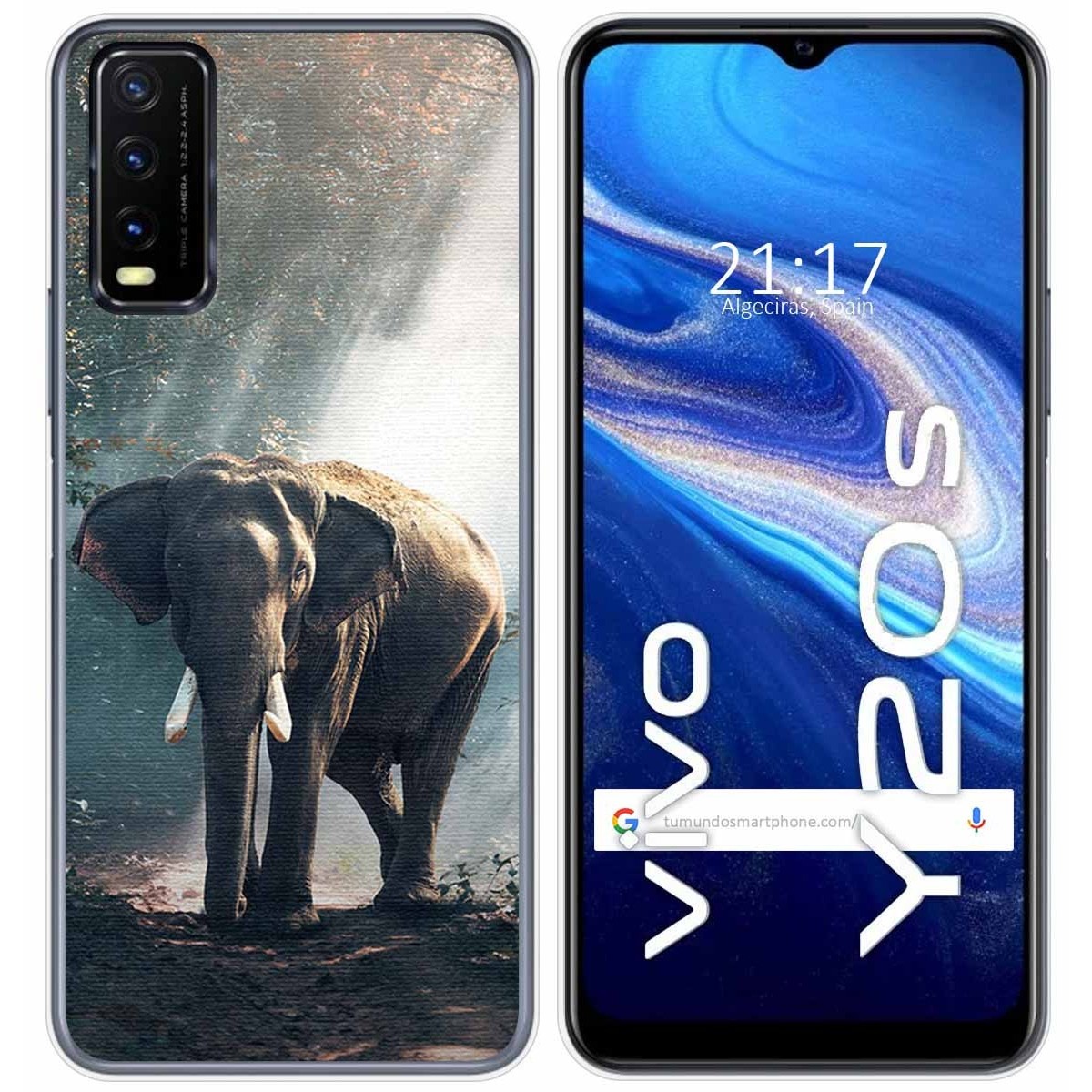 Funda Gel Tpu para Vivo Y20s / Y11s diseño Elefante Dibujos