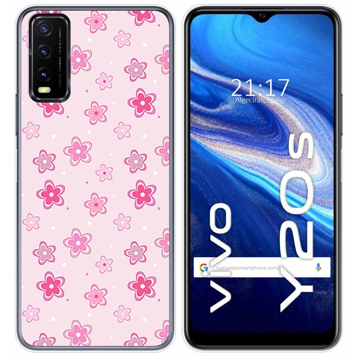 Funda Gel Tpu para Vivo Y20s / Y11s diseño Flores Dibujos