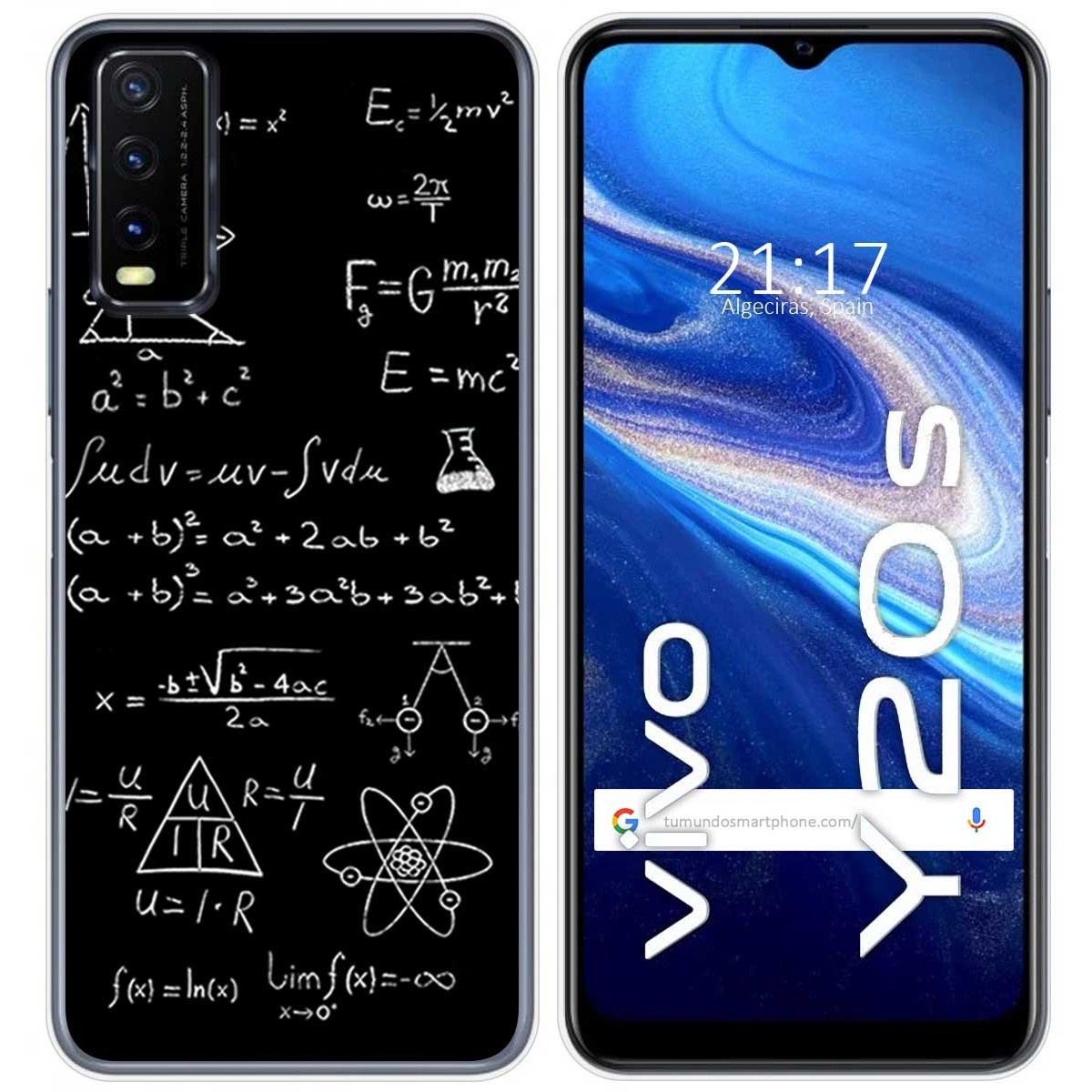 Funda Gel Tpu para Vivo Y20s / Y11s diseño Formulas Dibujos