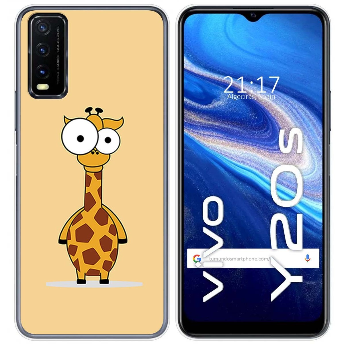 Funda Gel Tpu para Vivo Y20s / Y11s diseño Jirafa Dibujos