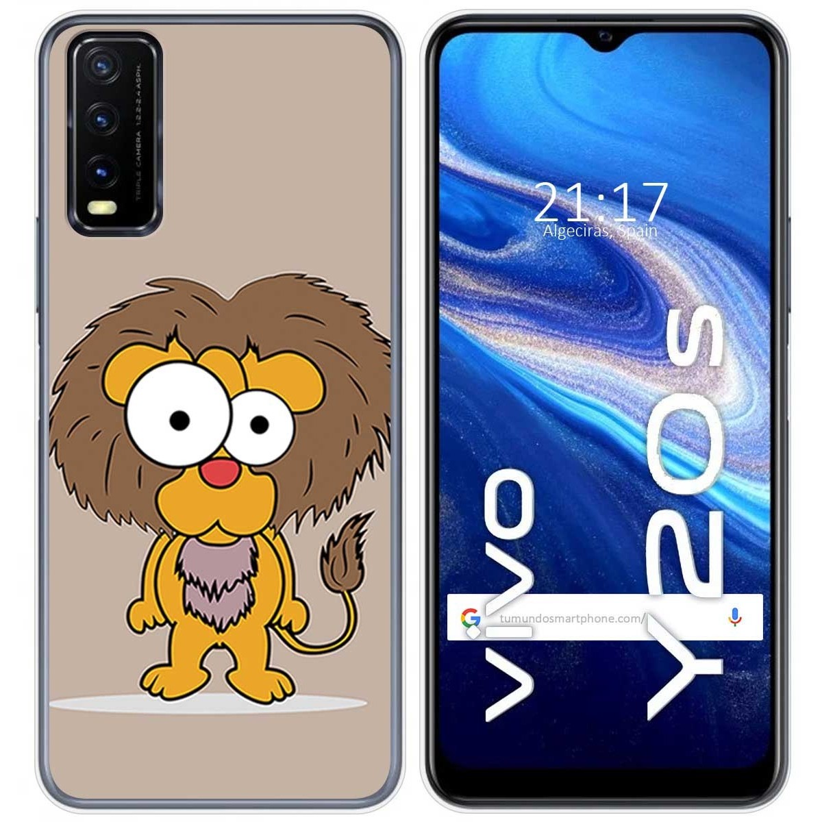 Funda Gel Tpu para Vivo Y20s / Y11s diseño Leon Dibujos