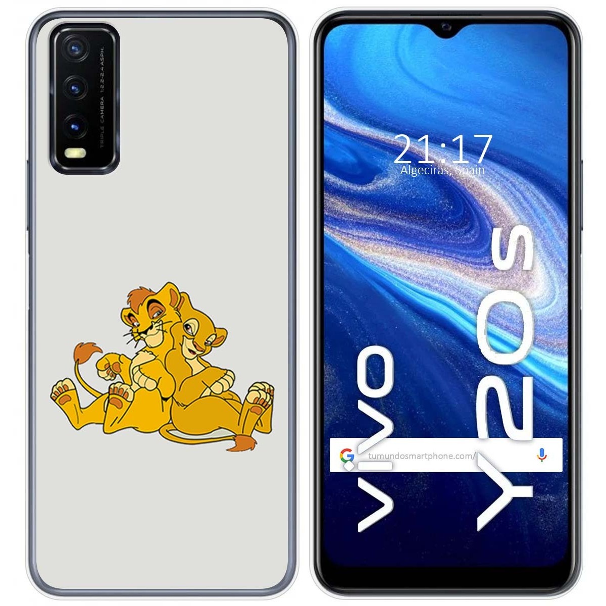 Funda Gel Tpu para Vivo Y20s / Y11s diseño Leones Dibujos