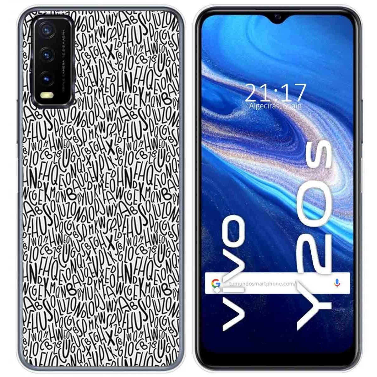 Funda Gel Tpu para Vivo Y20s / Y11s diseño Letras Dibujos