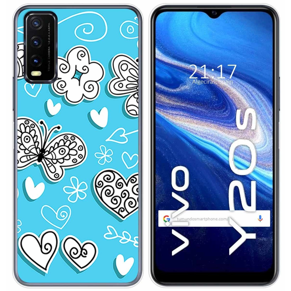 Funda Gel Tpu para Vivo Y20s / Y11s diseño Mariposas Dibujos
