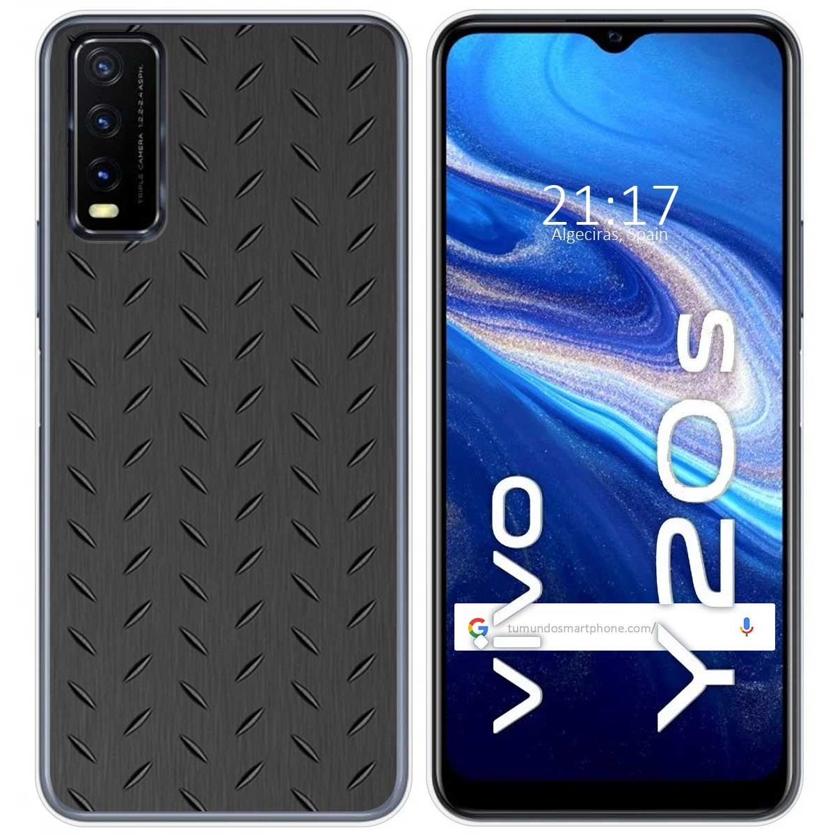 Funda Gel Tpu para Vivo Y20s / Y11s diseño Metal Dibujos