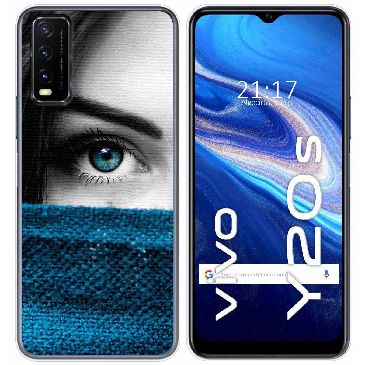Funda Gel Tpu para Vivo Y20s / Y11s diseño Ojo Dibujos