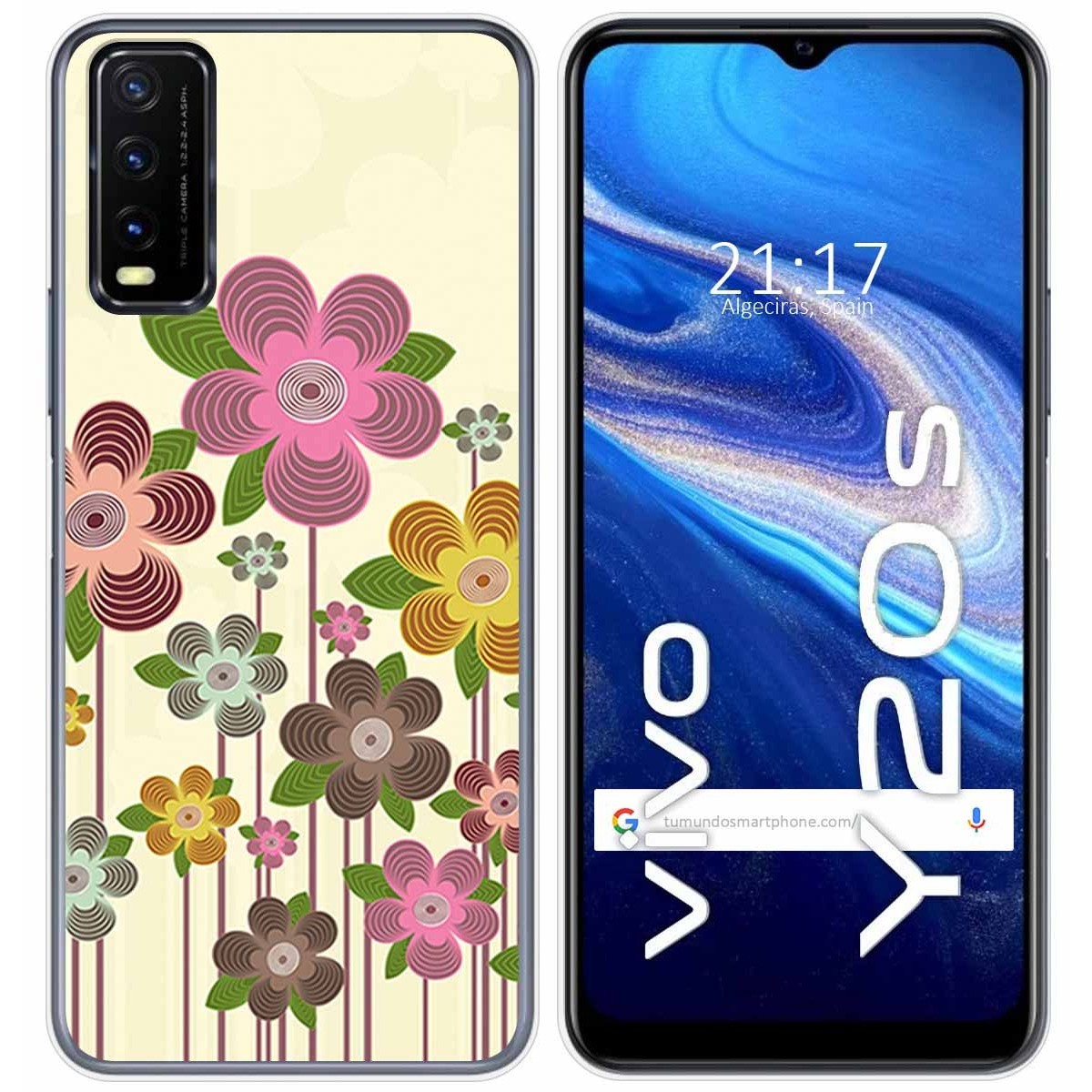 Funda Gel Tpu para Vivo Y20s / Y11s diseño Primavera En Flor Dibujos