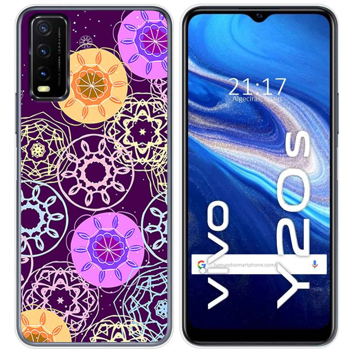 Funda Gel Tpu para Vivo Y20s / Y11s diseño Radial Dibujos