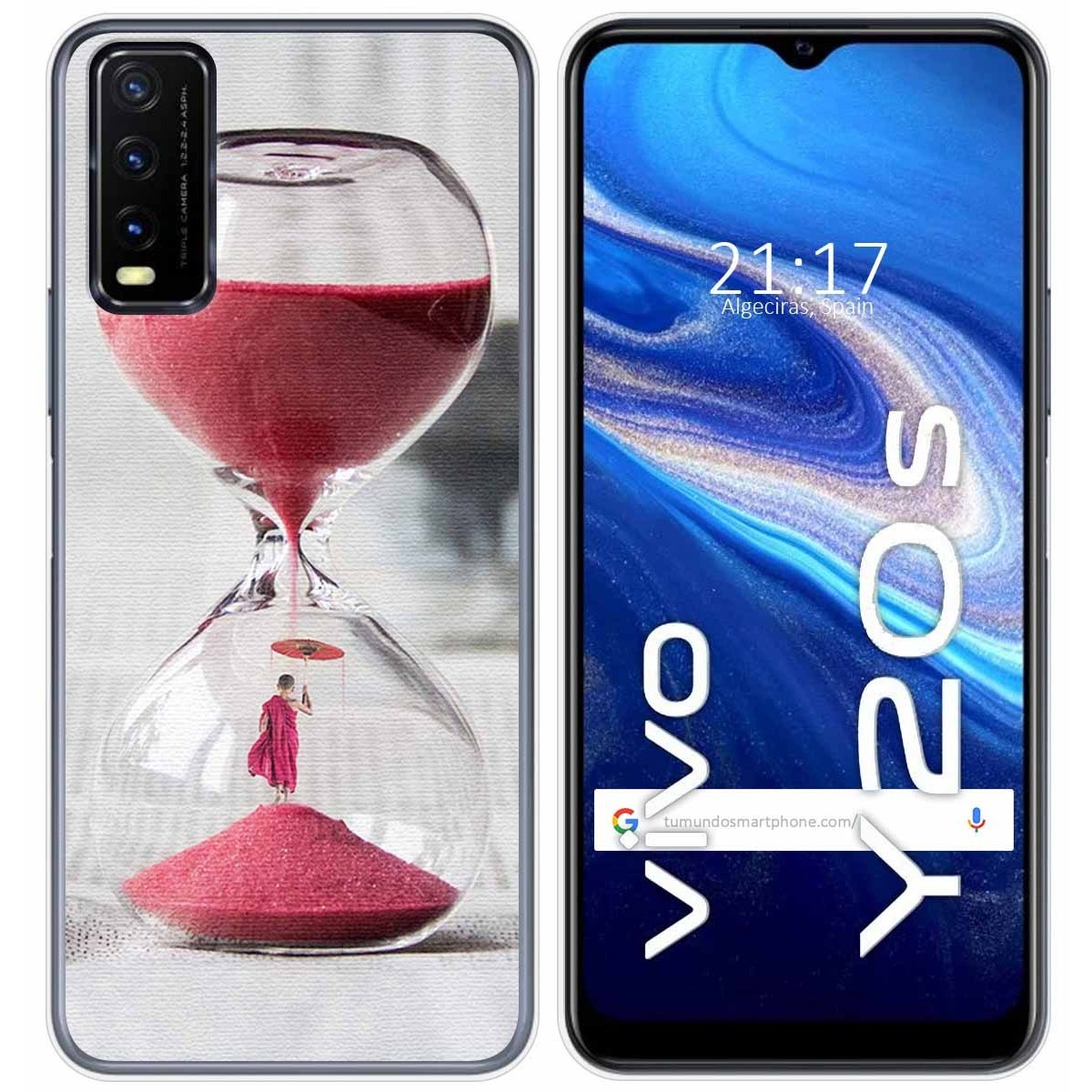 Funda Gel Tpu para Vivo Y20s / Y11s diseño Reloj Dibujos