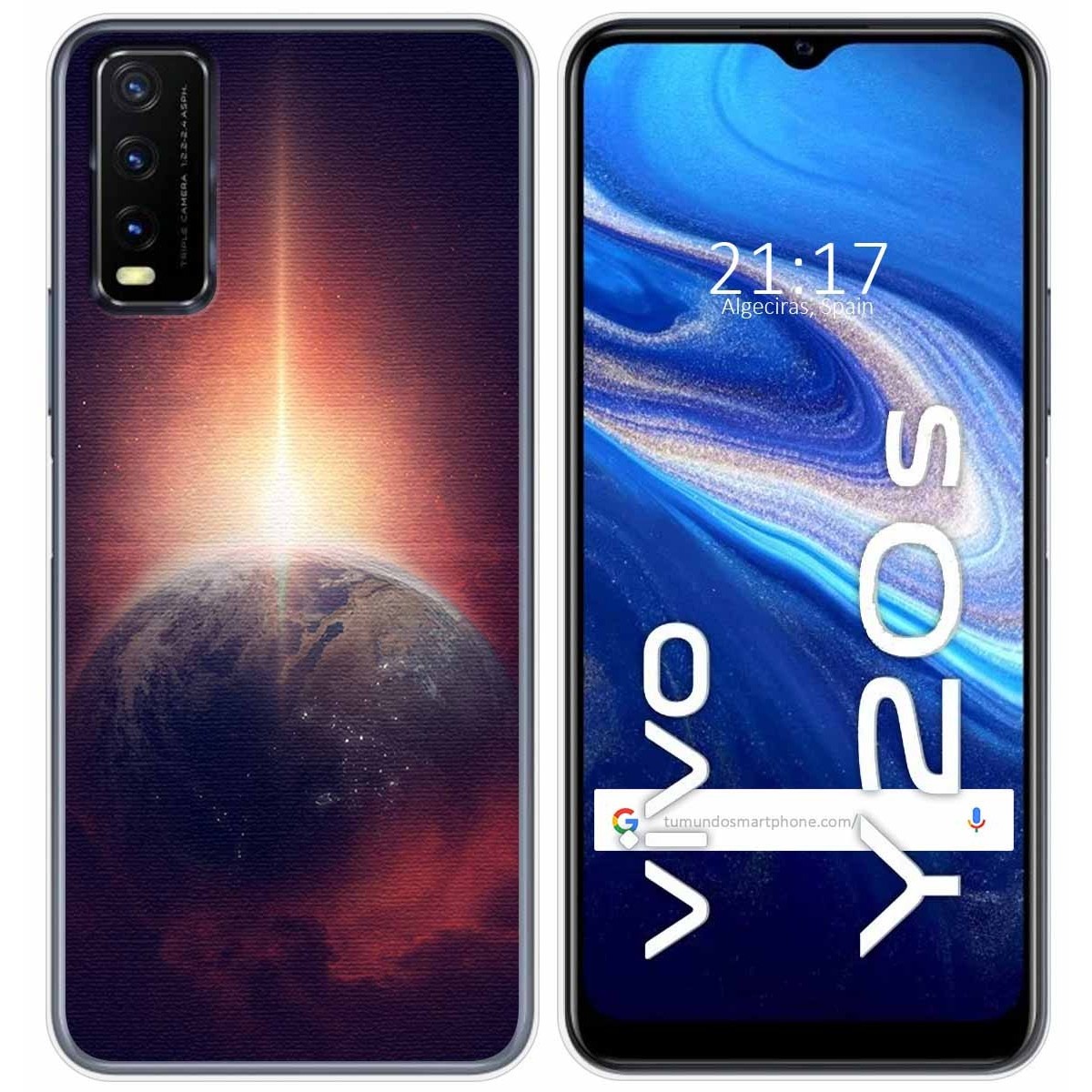 Funda Gel Tpu para Vivo Y20s / Y11s diseño Tierra Dibujos