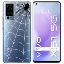 Funda Gel Transparente para Vivo X51 5G diseño Araña Dibujos