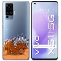 Funda Gel Transparente para Vivo X51 5G diseño Bufalo Dibujos