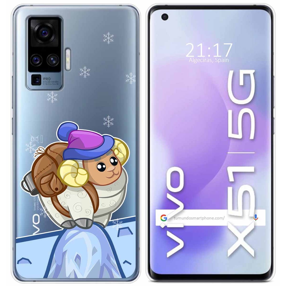 Funda Gel Transparente para Vivo X51 5G diseño Cabra Dibujos