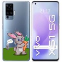 Funda Gel Transparente para Vivo X51 5G diseño Conejo Dibujos