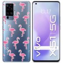 Funda Gel Transparente para Vivo X51 5G diseño Flamenco Dibujos