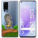 Funda Gel Transparente para Vivo X51 5G diseño Mono Dibujos