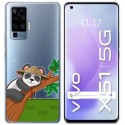 Funda Gel Transparente para Vivo X51 5G diseño Panda Dibujos