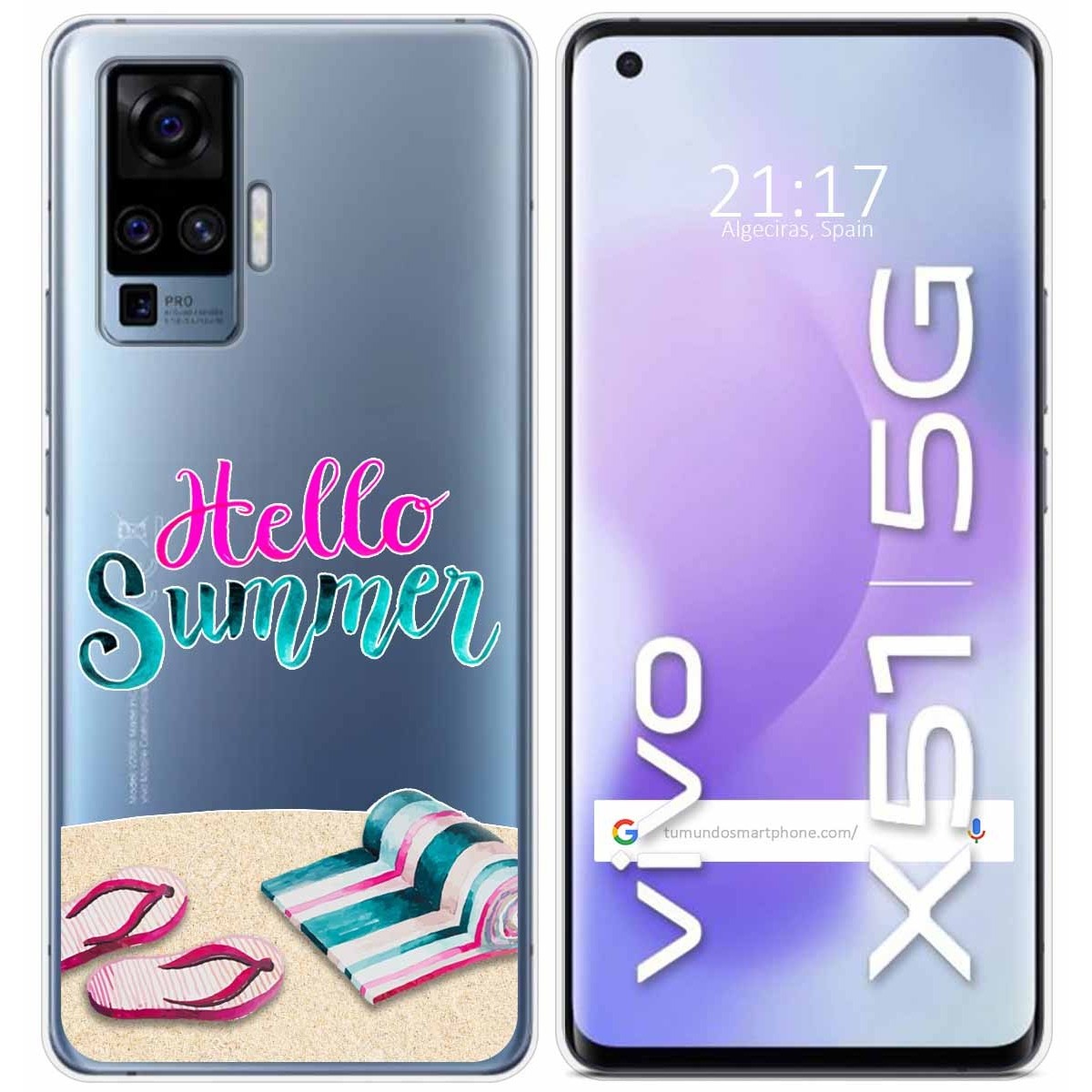 Funda Gel Transparente para Vivo X51 5G diseño Summer Dibujos